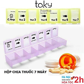 Hộp Nhựa Nhiều Màu Chia Thuốc 7 Ngày