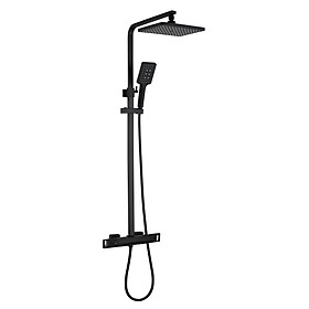 Sen cây tắm đứng mầu đen chỉnh nhiệt độ BRODA A66