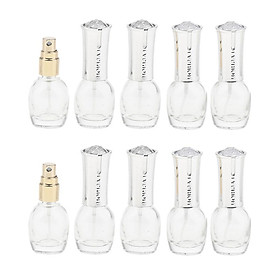 10Pcs Empty Glass Essential Oil Perfume Atomizer Spray Bottles Container 10ml
