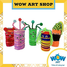 Hộp thủ công sáng tạo từ ống giấy WOW ART kit 1, bé 3+, giúp bé rèn luyện sự khéo léo của bàn tay, sự tập trung, khả năng tư duy sáng tạo, trí tưởng tượng
