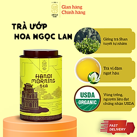 Trà xanh hoa ngọc lan PHMT0075 SACHS TEA 1773 chè hữu cơ thái nguyên ướp hoa cao cấp 75g/hộp