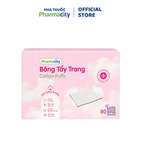 Bông tẩy trang Pharmacity Cotton Puffs (Hộp 90 miếng) - New