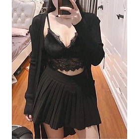 Áo bra nhung ren mút mỏng cao cấp