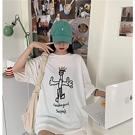 Áo Thun Unisex Tay Lỡ Nữ Phom Rộng ZQ40