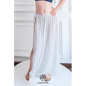 Khăn quấn đi biển LMcation Maya - Chấm bi trắng