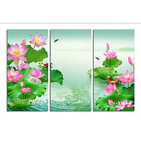 Tranh Treo Tường Hiện Đại Phòng Khách - Sen T3M-3D2017