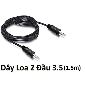 Mua Cáp nối dài dây loa 2 đầu dương chuẩn 3.5 loại 1.5m (Đen)
