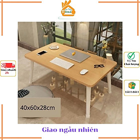 Bàn học gấp gọn mặt gỗ chân nhựa - giao màu ngẫu nhiên