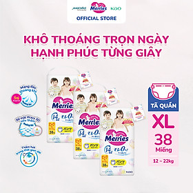 Combo 3 túi Tã quần Merries XL38