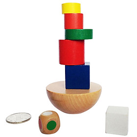 Bộ đồ chơi xếp tháp bằng gỗ cho bé giúp phát triển tư duy