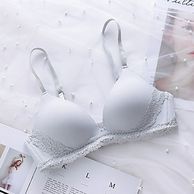 Áo lót cúp trơn ko gọng bảng viền ren tinh tế
