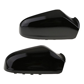 Gloss Black Left/Right Wing Mirror Cover Cap Casing For Opel Astra 04-08