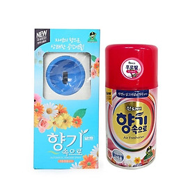 Bộ máy xịt phòng tự động Sandokkaebi + Chai xịt phòng hương nước hoa 300ml hàng nội địa khẩu Hàn Quốc