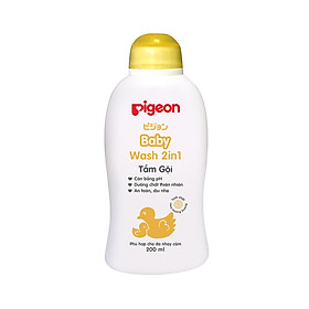 Sữa Tắm Gội Pigeon 2in1 Phù Hợp Cho Da Nhạy Cảm ( Tặng 02 móc chịu lực 3D ngẫu nhiên )