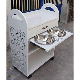 Mua Xe Đẩy Gỗ Hoa Văn 3 Tầng Spa