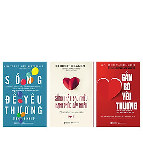 Bộ 3 cuốn sách : Gắn bó yêu thương , Sống thật bao nhiêu, hạnh phúc bấy nhiêu , Sống để yêu thương DL