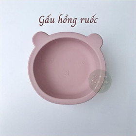 Mua Bát ăn dặm Silicon chống đổ đế hít chân không chống lật hình gấu và sử tử xinh xắn
