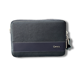 Túi Cầm Tay Nam Đeo Chéo Chính Hãng GENCE TC04 Da Bò Cao Cấp Màu Xanh Navy
