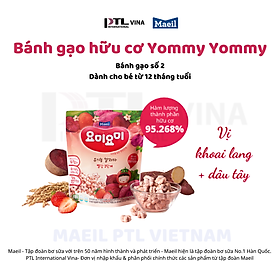 Bánh gạo ăn dặm Organic Yummy Yummy Red Stage 2 vị Dâu và Khoai lang 25g