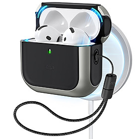 Ốp ESR Orbit Hybrid Case with HaloLock cho AirPods 4 sạc từ tính, kèm dây đeo_ Hàng chính hãng