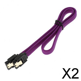 2xSATA III 7pin 6Gb/s High Speed Serial ATA HDD SSD Data Cable Lead 20 Inches