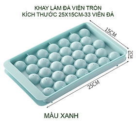 Khay làm đá viên tròn, thạch bi, sữa chua hoa quả trái quả trái cây, kích thước lớn 25x15cm