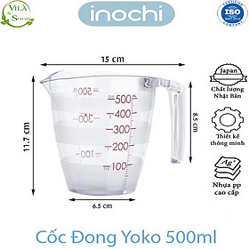 Mua Cốc Đong Định Lượng Yoko Inochi  Cốc Đong Chia Vạch 500 Và 200 ml Nhựa Nguyên Sinh Chịu Lực Chịu Nhiệt Kháng Khuẩn