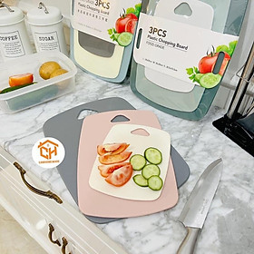 Mua Thớt Kháng Khuẩn Nhựa PP Set 3 Cái Phong Cách Bắc Âu Cam Homeware