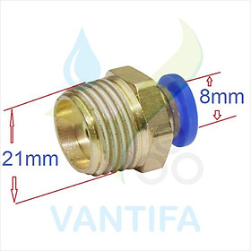 Mua Đầu nối đồng ren trong ren ngoài 21mm nối ống phun sương
