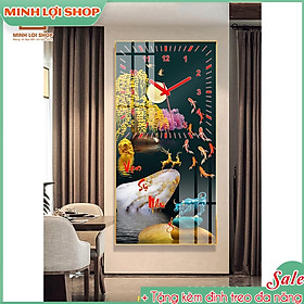 Tranh Đồng Hồ  HƯƠU CÁ HIỆN ĐẠI Treo Tường  Pha Lê Phong Cách Hiện Đại Sang Trọng Nghệ Thuật TĐH030