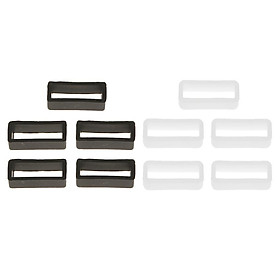 10pcs Silicone Watch Strap Buckle Band Keeper Hoop Loop Holder Retainer Ring