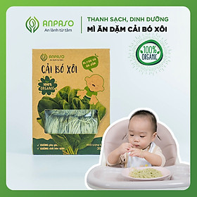 Mì Rau Củ Ăn Dặm Vị Cải Bó Xôi Organic Anpaso 300gr