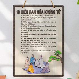 Mua Tranh gỗ treo tường 10 điều răn của Khổng tử giáo dục con cái