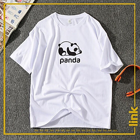 Áo tay lỡ GẤU PANDA cute unisex dáng rộng ( Đen, Trắng, Vàng )