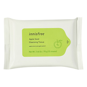 Khăn ướt tẩy trang Innisfree Apple Seed Cleansing Tissue 131171061 (15 tờ/Hộp)