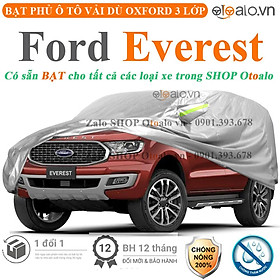 Bạt che phủ xe ô tô Ford Everest vải dù 3 lớp CAO CẤP BPXOT - OTOALO