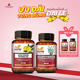 COMBO TIỀN MÃN KINH: Viên Nội Tiết Hyper Evening Primrose Oil 60 Viên+ Canxi Hữu Cơ Nutri Seaweed Calcium 60 Viên
