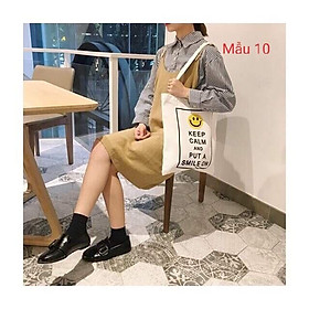 Túi Vải canvas mềm Đẹp Cực Hot có khóa miệng,túi tote hàn Quốc tặng quà xinhT6 PHONG CÁCH AOMI