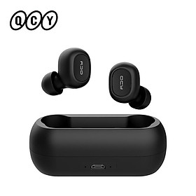 QCY T1C Bluetooth 5.0 Tai nghe âm thanh 3D Stereo không dây Tai nghe TWS có tai nghe micrô kép HD Gọi tai nghe Tùy chỉnh Màu sắc ứng dụng: T1C-BLACK