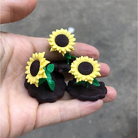 Mua KHO-HN * Mô hình cành hoa hướng dương cho các bạn trang trí tiểu cảnh  terrarium  DIY