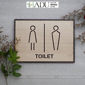 Bảng Gỗ dán cửa phòng toilet trang trí Hadu DECOR-TL19 - HaduDecor