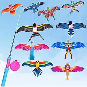 Diều mini độc lạ 2023 đồ chơi cho bé hình đại bàng bướm siêu nhân ... kèm cần câu điều khiển cho trẻ em