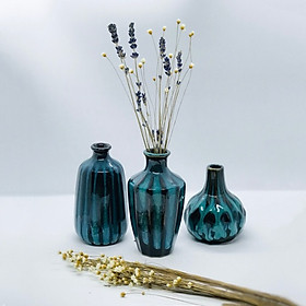 Set 3 Lọ Hoa Gốm Sứ Cao Cấp Dùng Được Hoa Khô và Hoa Tươi