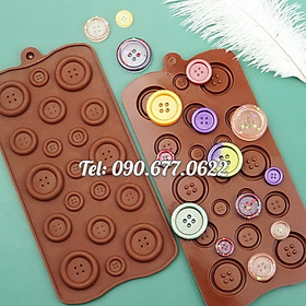 Mua Khuôn silicone làm rau câu  socola  kẹo dẻo hình nút áo – Mã số 1114