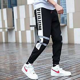 Quần Jogger thể thao Hiphop Nam Nữ phối 4 vạch Phản Quang