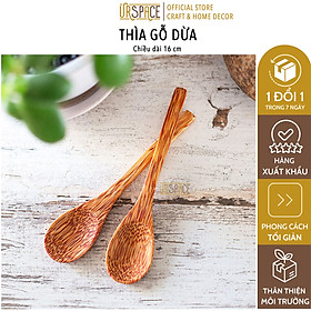 Thìa gỗ dừa URSPACE trộn salad ngũ cốc granola trang trí decor chụp ảnh / COCONUT FOLK