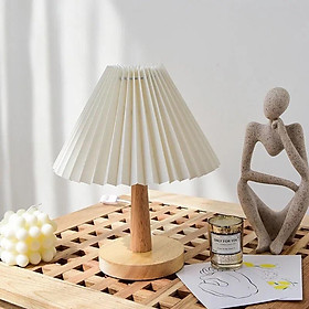 Mua Đèn ngủ đế gỗ vintage trang trí phòng phong cách hàn