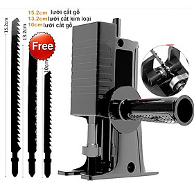 Mua Bộ Chuyển Đổi Máy Khoan Thành Máy Cưa Điện Cầm Tay Kèm 3 Lưỡi Cưa Gỗ Kim Loại Nhựa