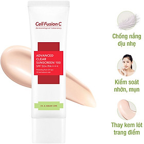 Kem Chống Nắng Cho Da Dầu Mụn Cell Fusion C Advance Clear Sunscreen 100 SPF 50+/PA++++ (Mẫu Mới)