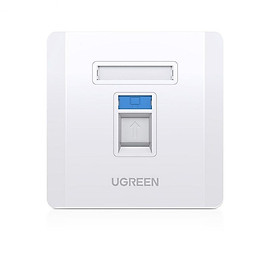 Mua Mặt nạ mạng âm tường màu trắng LAN 1 cổng RJ45 hình vuông 86 mm x 86 mm Ugreen 80180 NW144 Hàng Chính Hãng